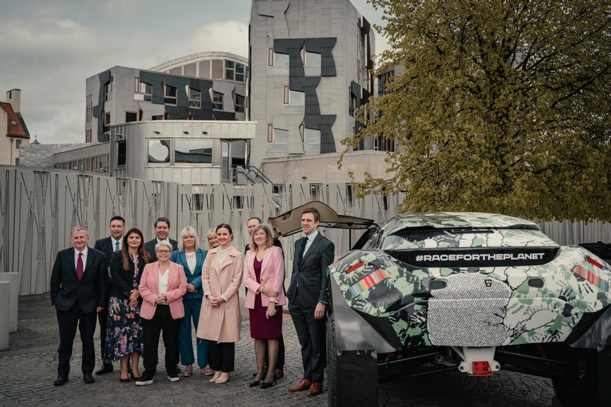 EXTREME E VISITS THE SCOTTISH PARLIAMENT
4 May 2023, Edinburgh:Â MÃ iri McAllan, the Cabinet Secretary for Net Zero and Just
Transition, was among those pictured beside one of the seriesâ?? ODYSSEY 21s from
the global electric off-road rally series Extreme E.
The net-zero championshipâ??s next race, the Hydro X Prix, will take place in the
former open-cast Glenmuckloch mine in Dumfries and Galloway on 13-14 May.
PIC: MÃ iri McAllan, the Cabinet Secretary for Net Zero and Just Transition, said:
â??Glenmuckloch is about to undergo the next phase of its major transformation into a
Pumped Storage Hydropower (PSH) plant and wind farm, so it will provide a
poignant backdrop for Extreme E, which uses its platform to raise awareness of
climate change and global solutions.
â??18 months ago world leaders met in Glasgow for COP26, aiming to secure global
net zero by the middle of this century. As an off-road rally series which focuses on
the promotion of electric vehicles and clean energy innovations, the former mine is
the perfect natural amphitheatre to showcase the necessary industry transition to
move from fossil fuels to clean energy futures, and the central role Scotland wants to
play in that just transition.â?
Alejandro Agag, Founder and CEO of Extreme E, said: â??We are thrilled to be
headed to Scotland for the Hydro X Prix, and we could not have found a more
perfect racing site than the former Glenmuckloch coal mine. Here in Scotland, our
race site will play homage to the much needed transition of an old coal mine which is
being given a new and exciting lease of life as a hydro-project which will provide a
fully renewable energy source for the region for centuries to come.â?
Extreme E has also revealed its plans to support the restoration of the River Nith to
ensure the preservation of Atlantic salmon numbers. Partnering with the Nith District
Salmon Fishery Board, the aim is to reverse the impact of climate change through
community engagement, education, and the ap