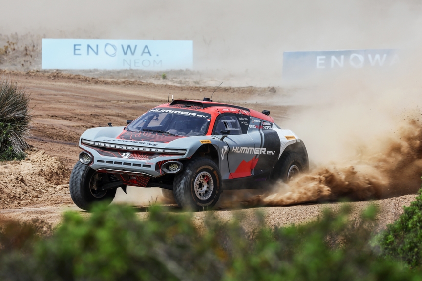 JULY 07: Amanda Sorensen (USA) / RJ Anderson (USA), GMC Hummer EV Chip Ganassi Racing during the Island X-Prix on July 07, 2023. (Photo by Colin McMaster / LAT Images)