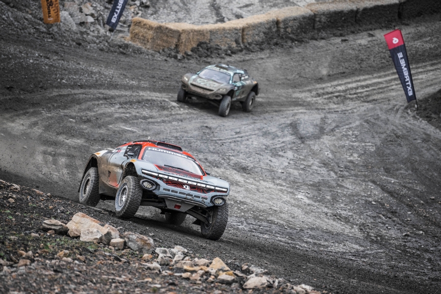 MAY 14: Amanda Sorensen (USA) / RJ Anderson (USA), GMC Hummer EV Chip Ganassi Racing during the Scotland X-Prix on May 14, 2023. (Photo by Charly Lopez / LAT Images)