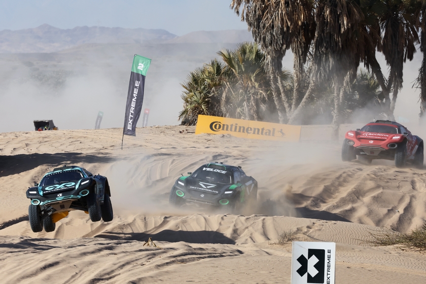 MARCH 11: Mikaela Ahlin-Kottulinsky (SWE) / Johan Kristoffersson (SWE), Rosberg X Racing during the Desert X-Prix on March 11, 2023. (Photo by Colin McMaster / LAT Images)