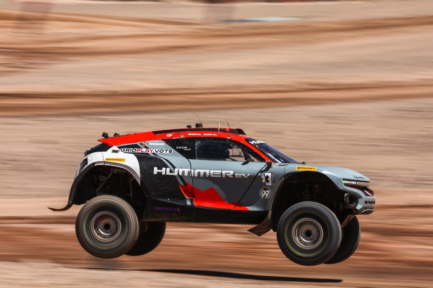 DECEMBER 01: Amanda Sorensen (USA) / RJ Anderson (USA), GMC Hummer EV Chip Ganassi Racing during the Copper X-Prix, Chile on December 01, 2023. (Photo by Colin McMaster / LAT Images)