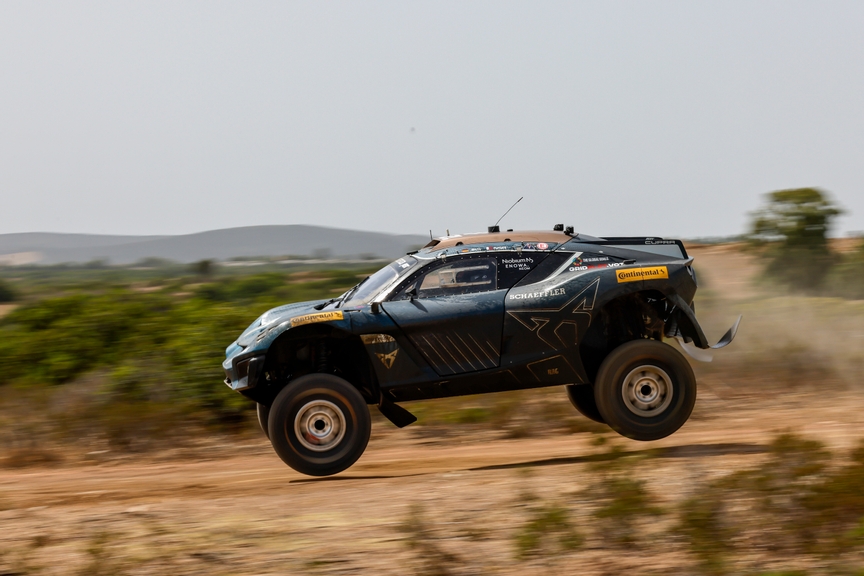 JULY 05: Jutta Kleinschmidt (GER) / Nasser Al-Attiyah (QAT), Abt Cupra XE during the Sardinia on July 05, 2022. (Photo by Andrew Ferraro / LAT Images)